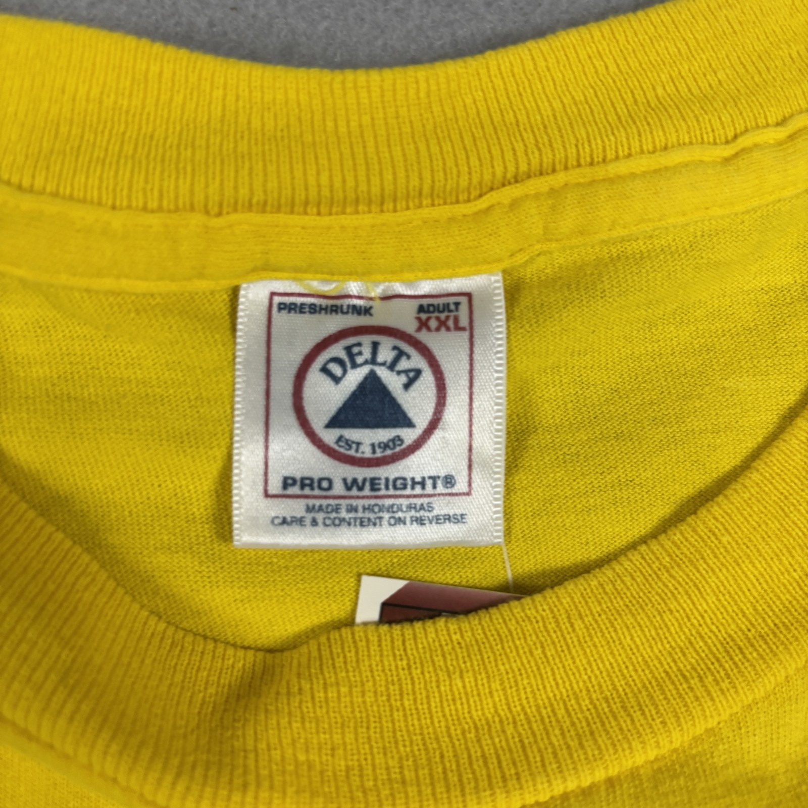 Delta Pro Weight T-Shirt Men’s XXL Yellow Miller Time Beer Promo Spellout