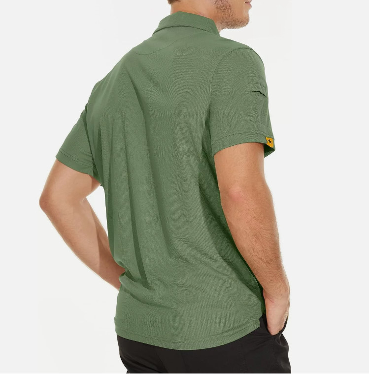 Men’s Tactical Polo T-Shirt Quick Dry Combat Short Sleeve Team Work Casual Shirt