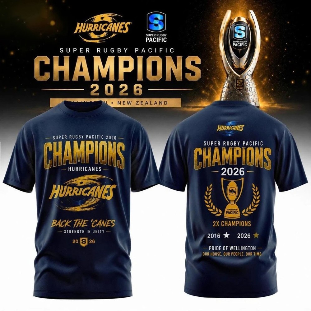 HOT! Hurricanes Rug.by Super Rugby Pacific Champions 2026 Shirt For Fan