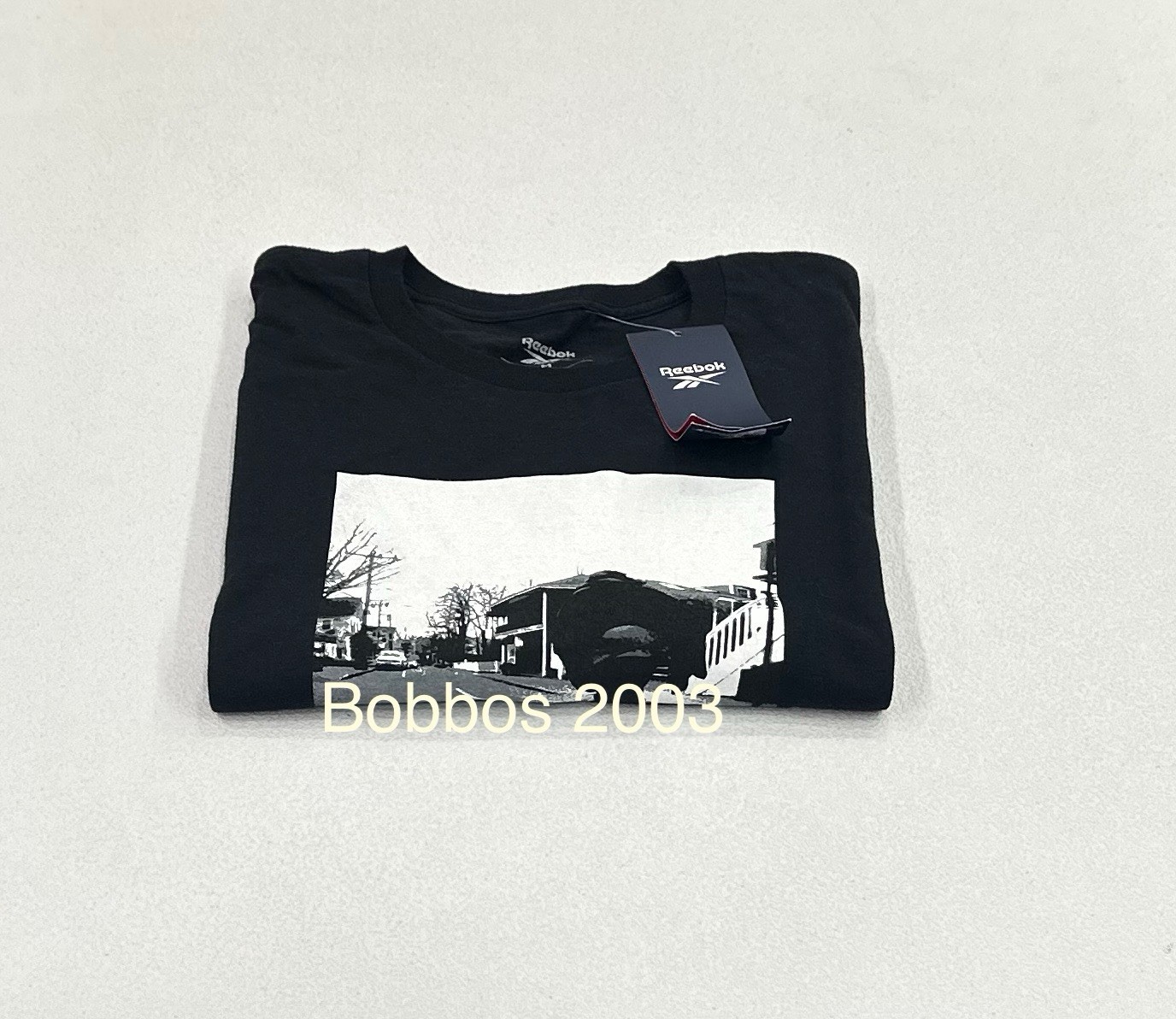 Reebok Men’s Regular Fit Short Sleeve Graphic T-Shirt, Black, Size M