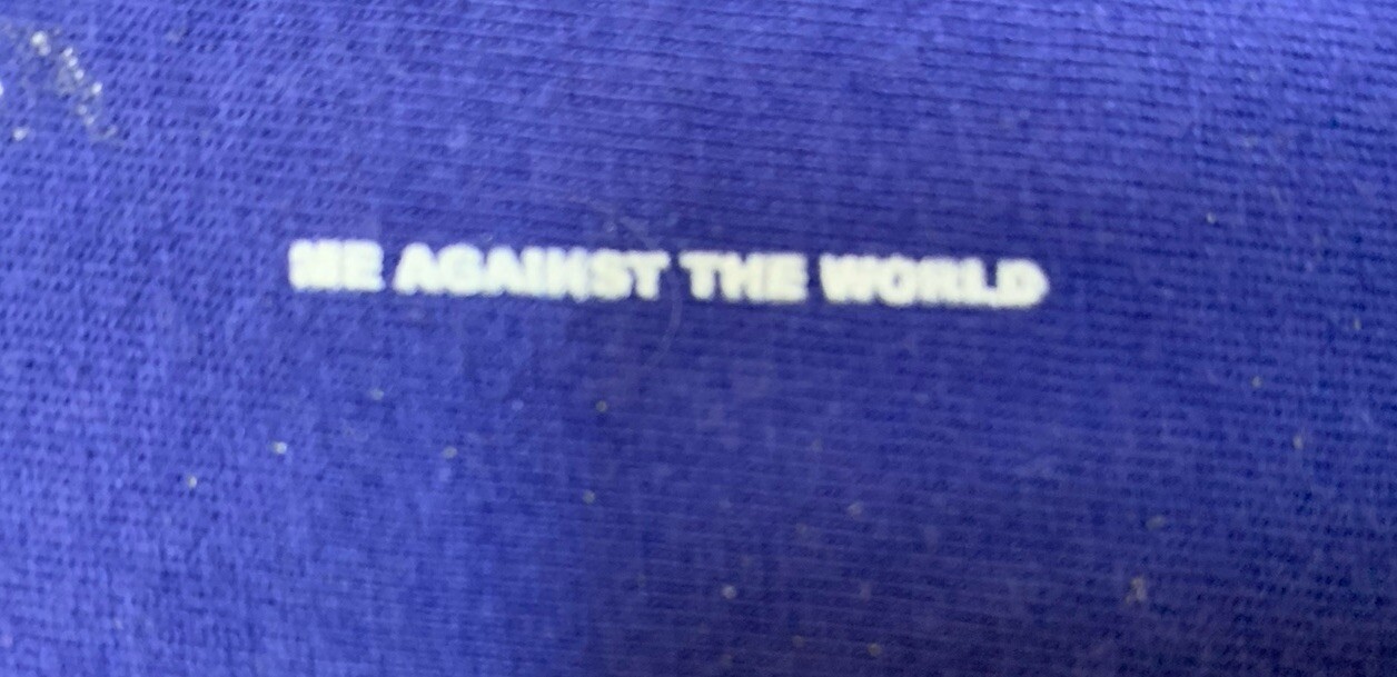 Tupac 29598 Men’s Purple “Me Against The World” Graphic Tee On 2Pac Label Sz L