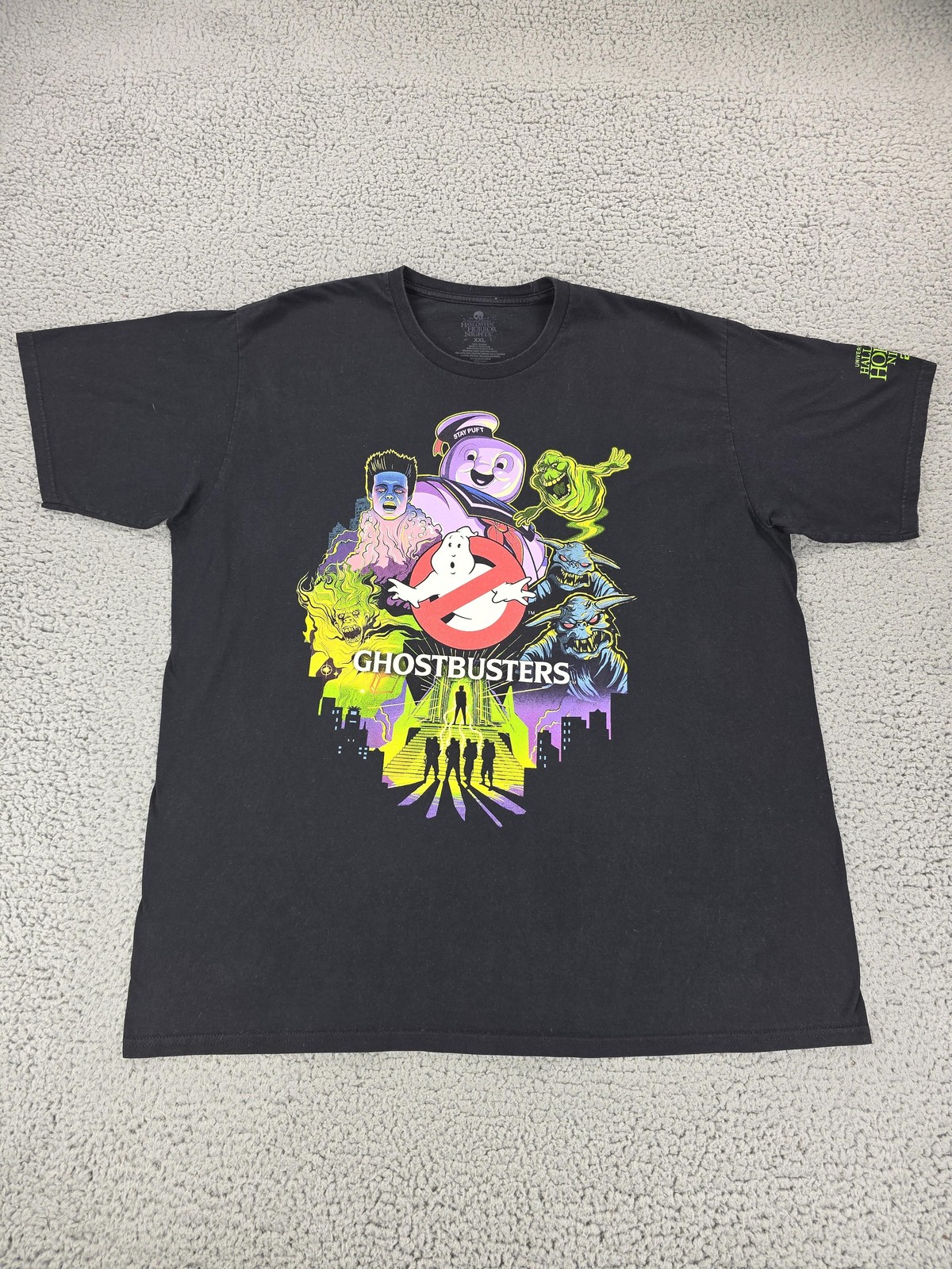Universal Studios Ghostbusters Shirt Mens 2XL Black Halloween Horror Nights Tee