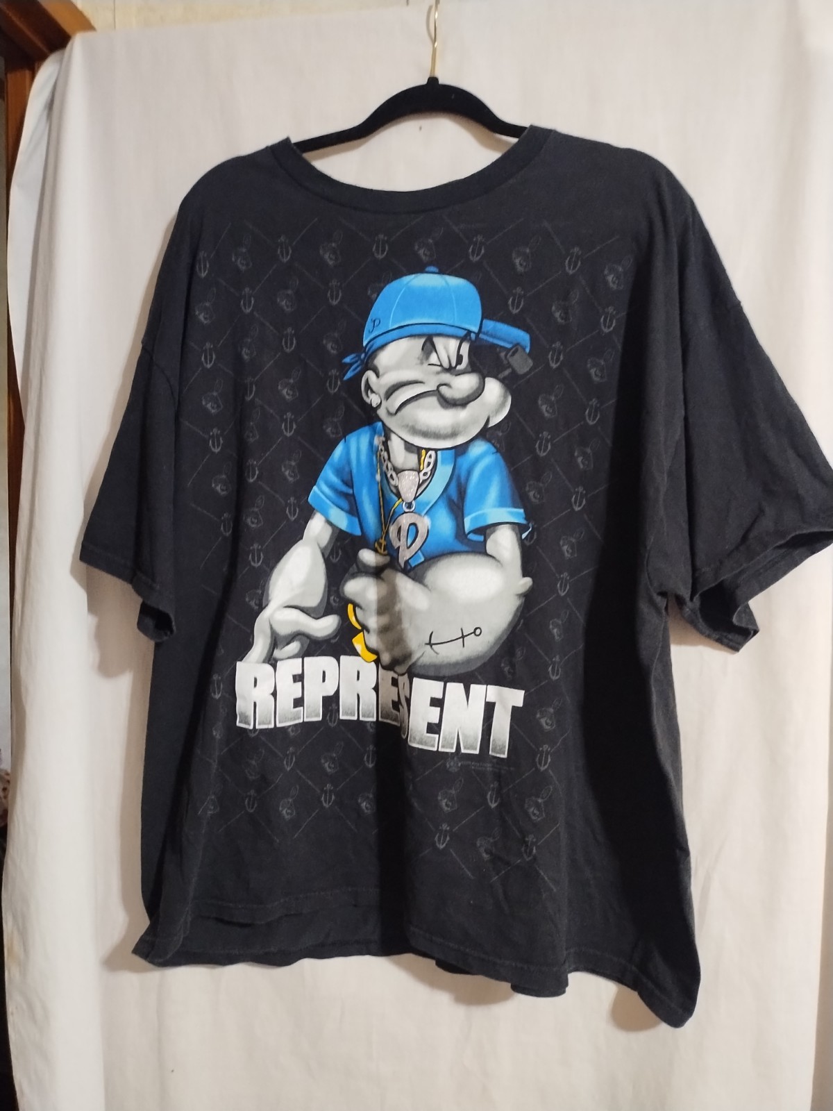 2X Pro weight Popeye short sleeve men black shirt