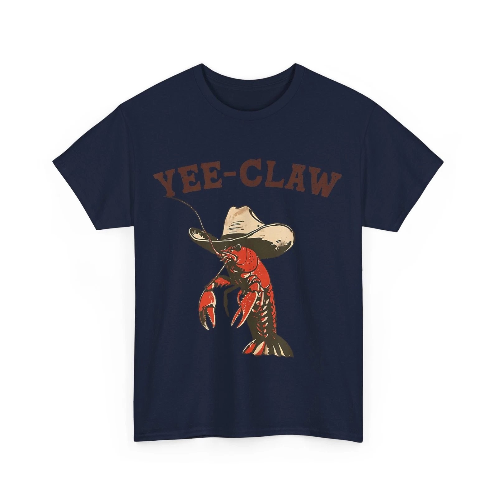 Crawfish Yee Claw Vintage Graphic Tee Mens Unisex Cotton Gift