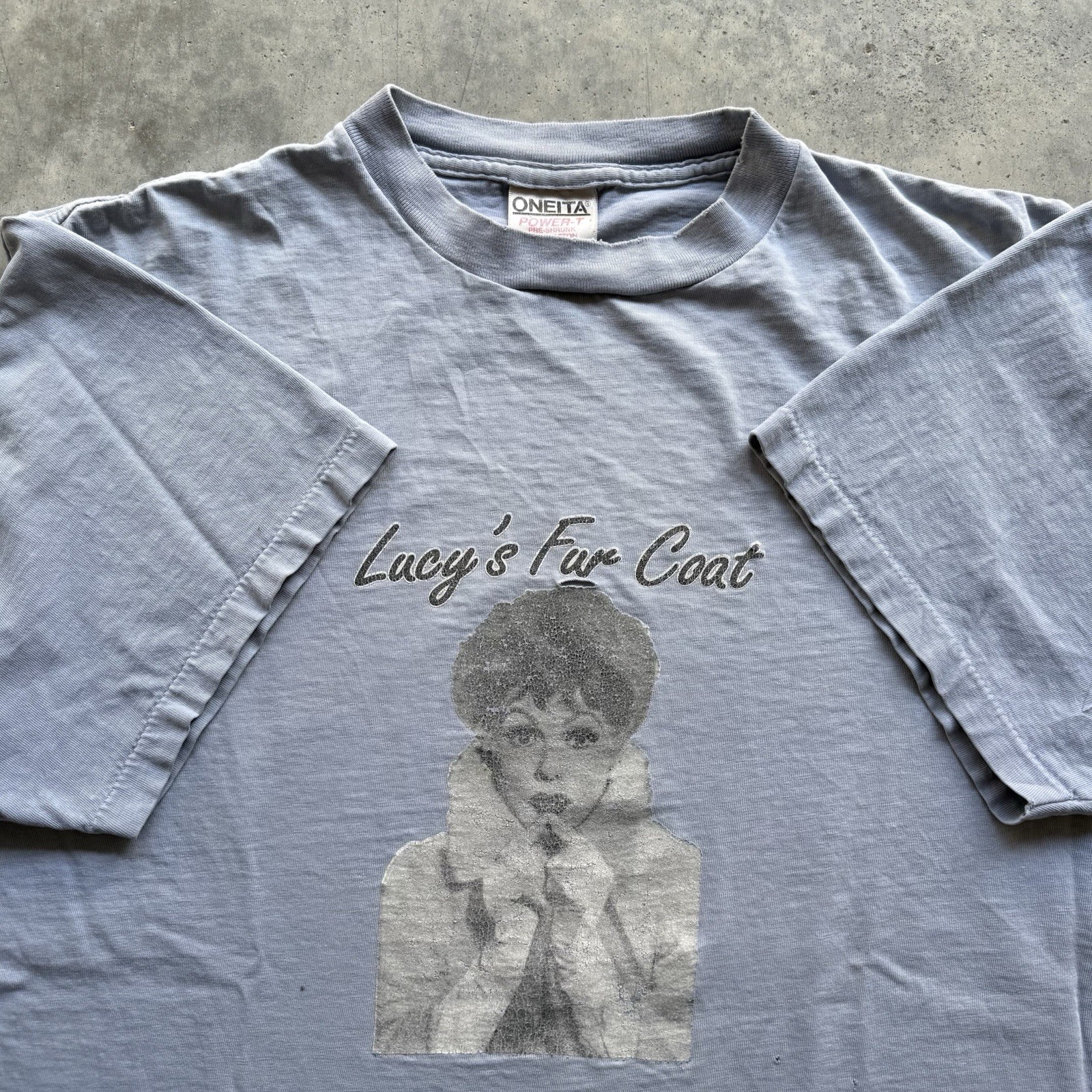 Vintage 90s Lucy’s Fur Coat Punk Alternative Rock Grunge Graphic T Shirt Size XL