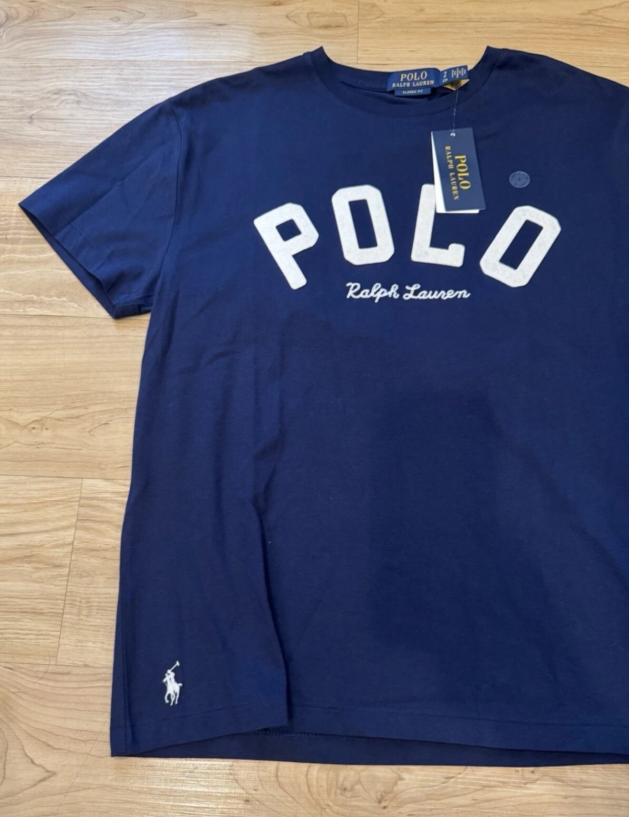 Polo Ralph Lauren Men’s Classic Fit Stitched Logo Pony T-Shirt Navy Blue S-XL