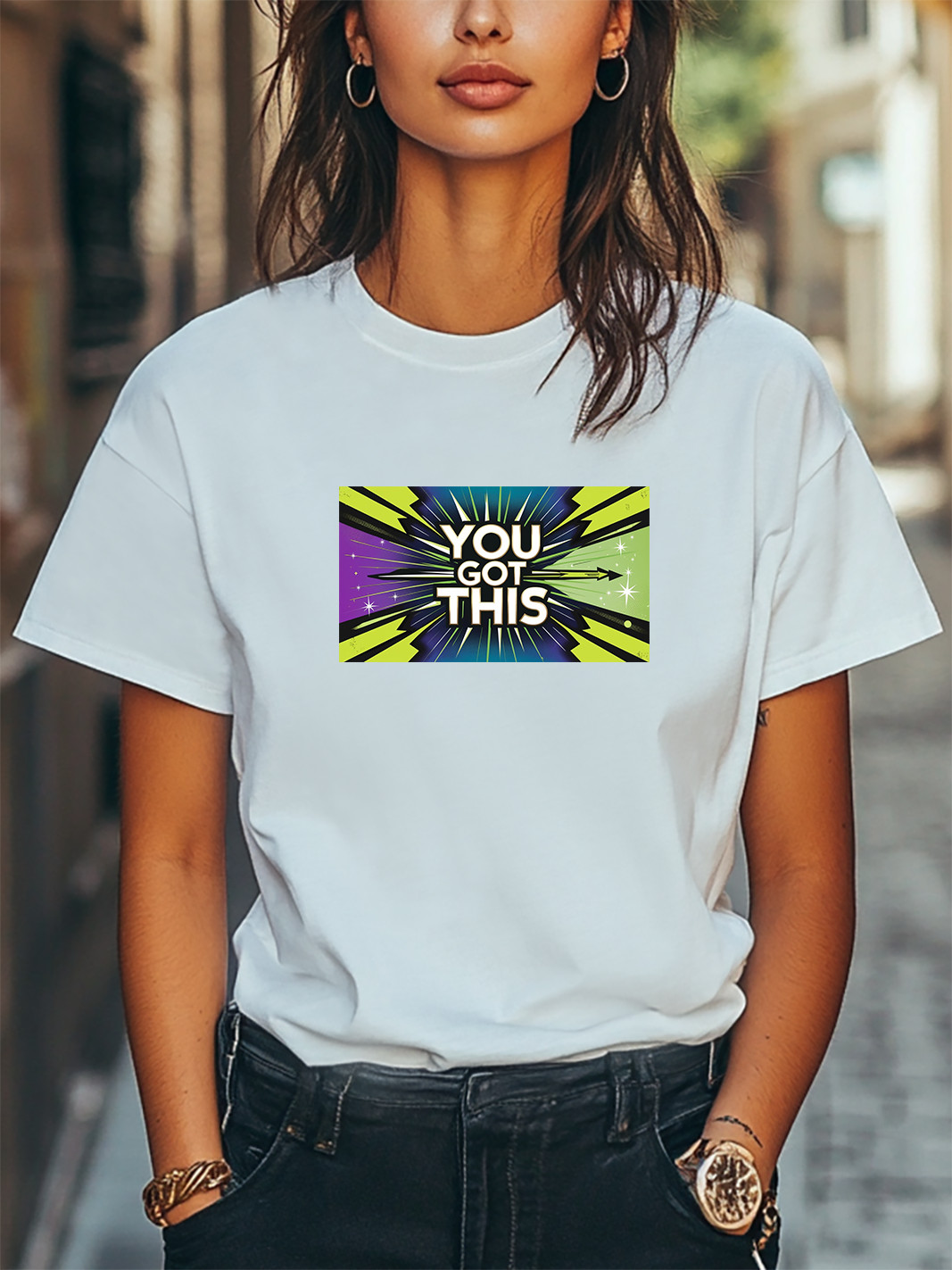 You Got This Colorful Graphic Unisex Women Men T-Shirt Trendy Casual Tee
