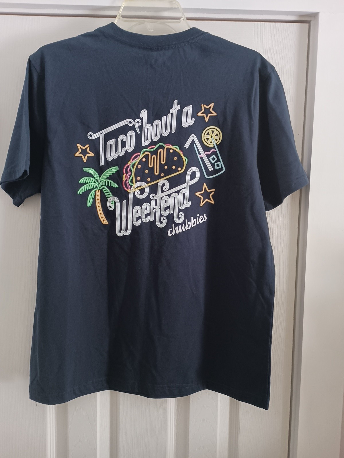 The Weekend Has Arrived Chubbies T-Shirt Men M Graphic Print Taco Bout It NWT