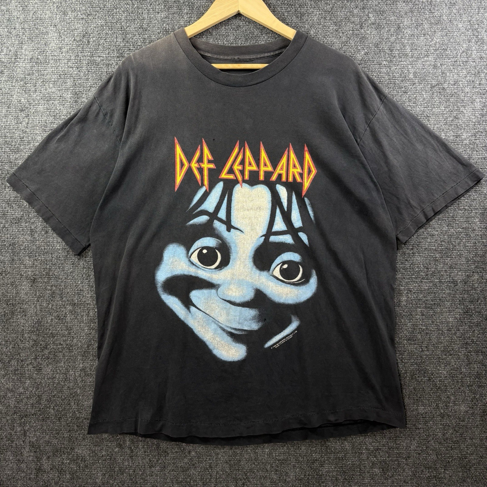 Vintage 1992 Def Leppard Tee Shirt XL Suppose A Rock’s Outta The Question Faded