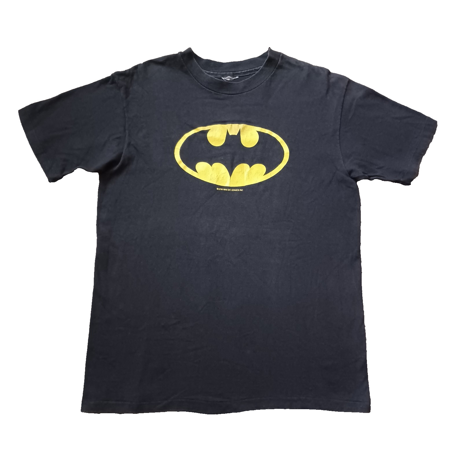 Vtg Batman T Shirt Mens L Black DC Comics Retro Movie Film Tee Single Stitch 80s