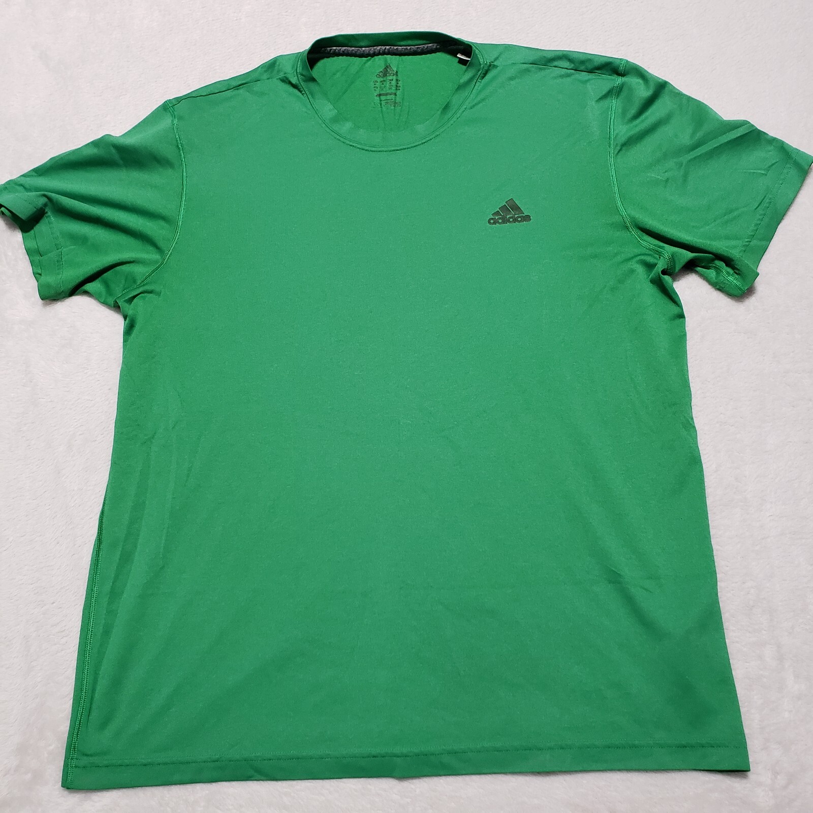 Adidas Performance Tee Mens XL Green Graphic Logo T Shirt Quick Dry