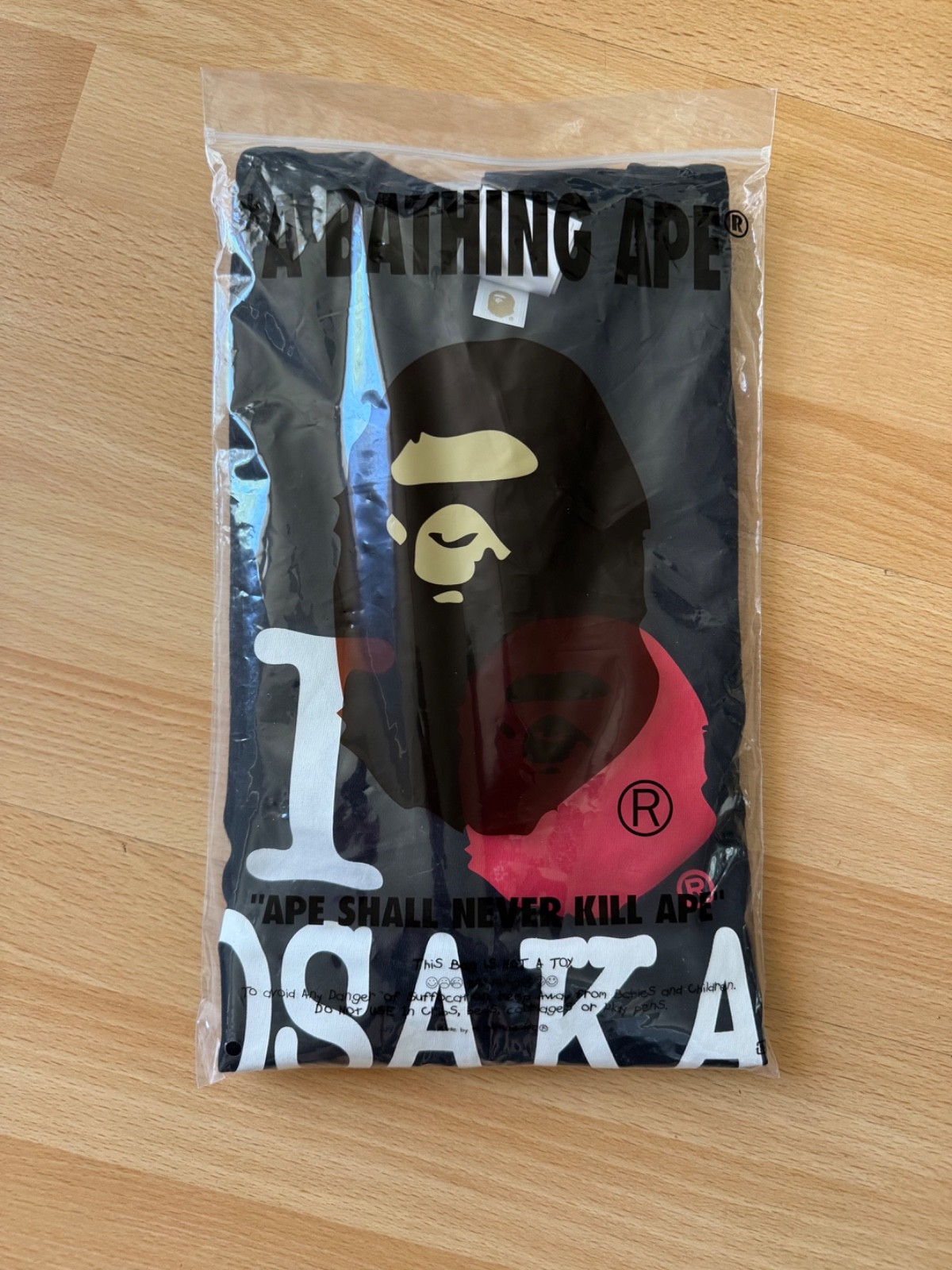 (NEW never worn) BAPE: Black I Love Osaka Tee Men: LARGE