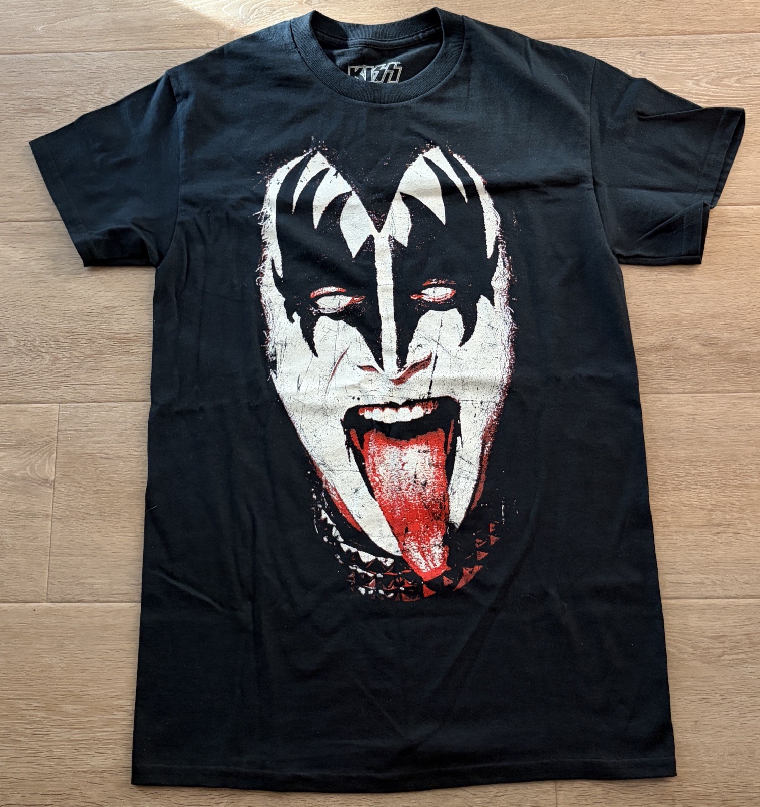 Mad Engine 2015 Official KISS Gene Simmons Face Tounge Band T-Shirt S
