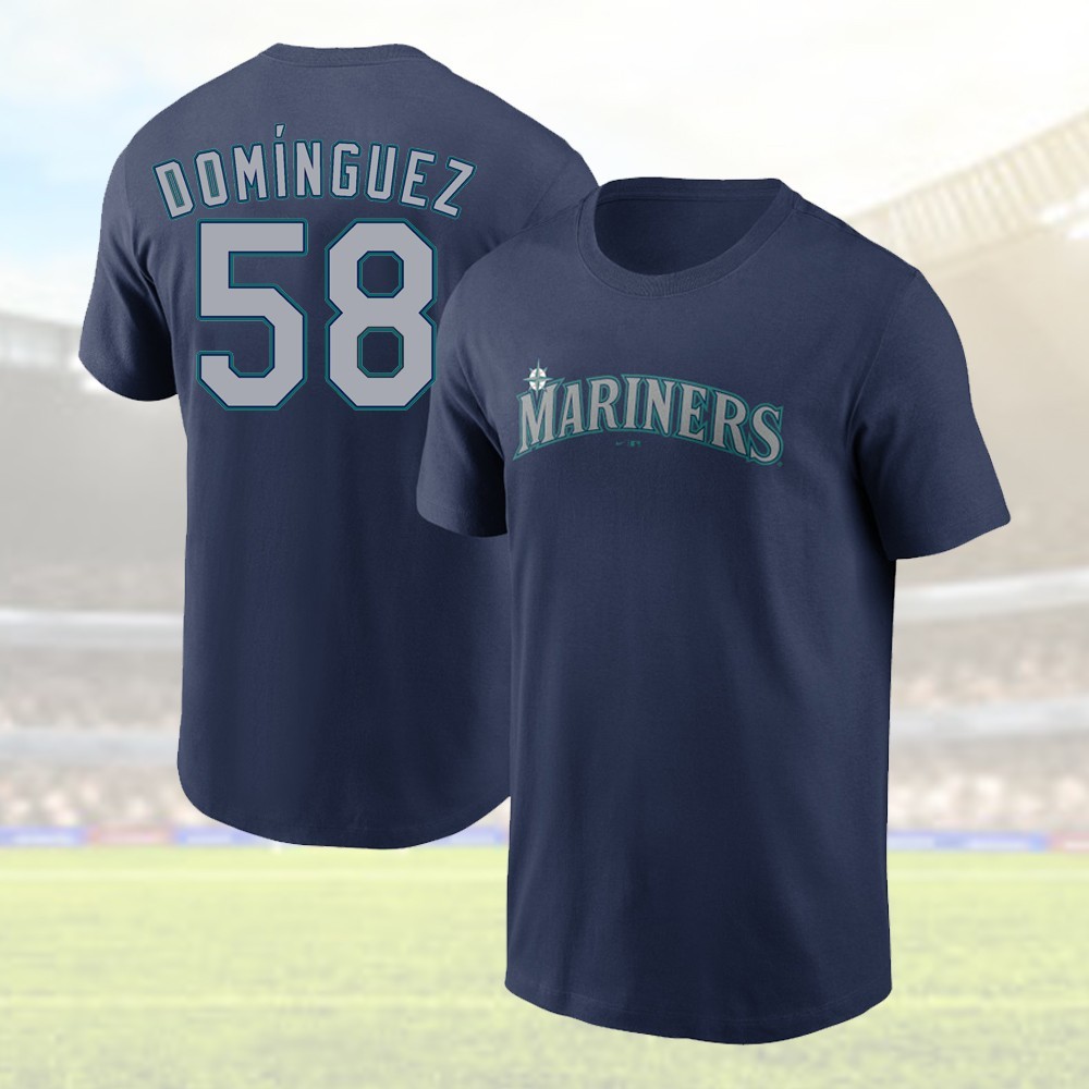 ⭐️Welcome Seranthony Domínguez #58 To Seattle Baseball 2026 Name & Number Tee