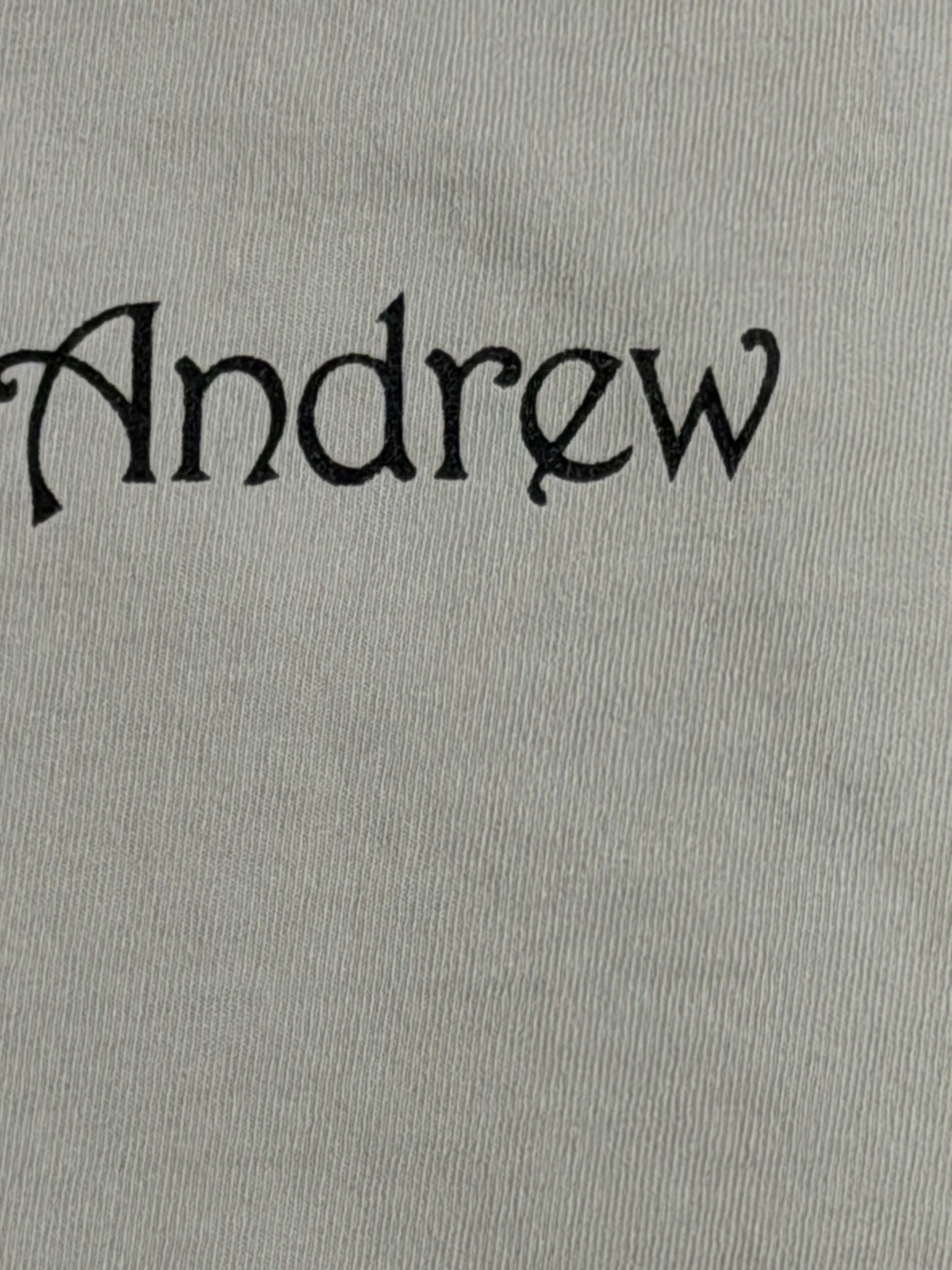 Vintage Andrew USA Made Minimalist Graphic T Shirt Tan Beige XL 90s