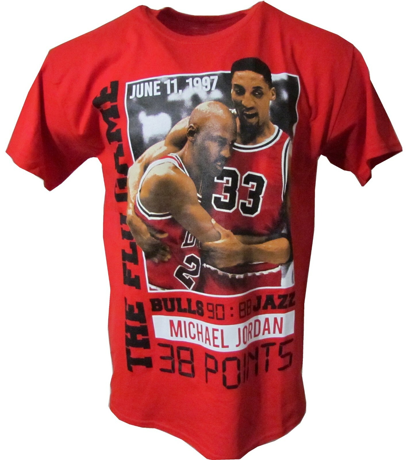 MEN’S PRINTED T-SHIRT he Flu Game, Flashback Friday Michael Scottie Pippen