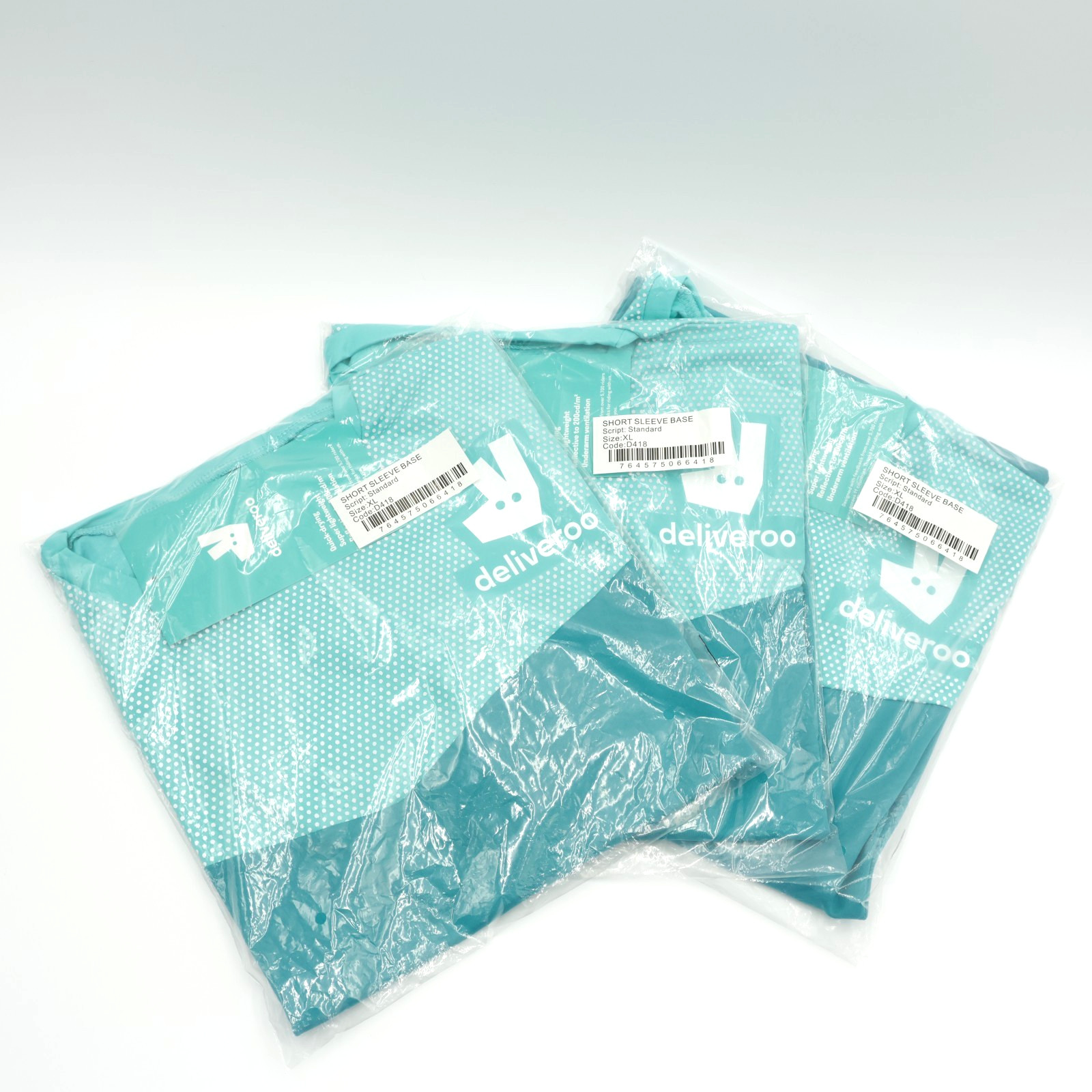 Deliveroo 3 Short Sleeve Base Layer Turquoise Size XL – Quick Drying Lightweight