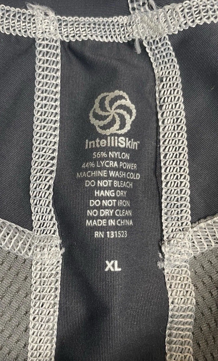 IntelliSkin Shirt Top Men XL Black Posture Compression Tee Athletic Made USA