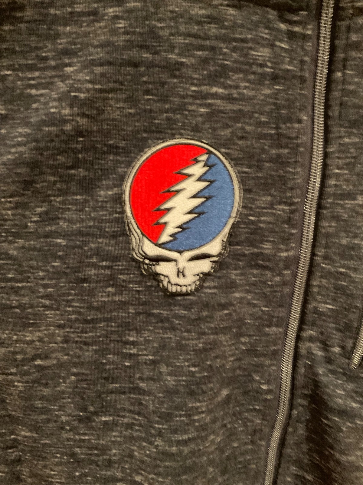 Gerry/Grateful Dead Steal Your Face (patch) Full Zip Jacket Blk Mens 2XXL