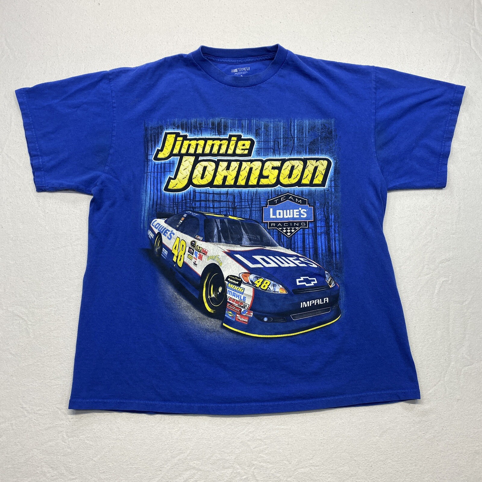 Jimmie Johnson Nascar Racing T Shirt Adult XL Crisp Logo Double Sided