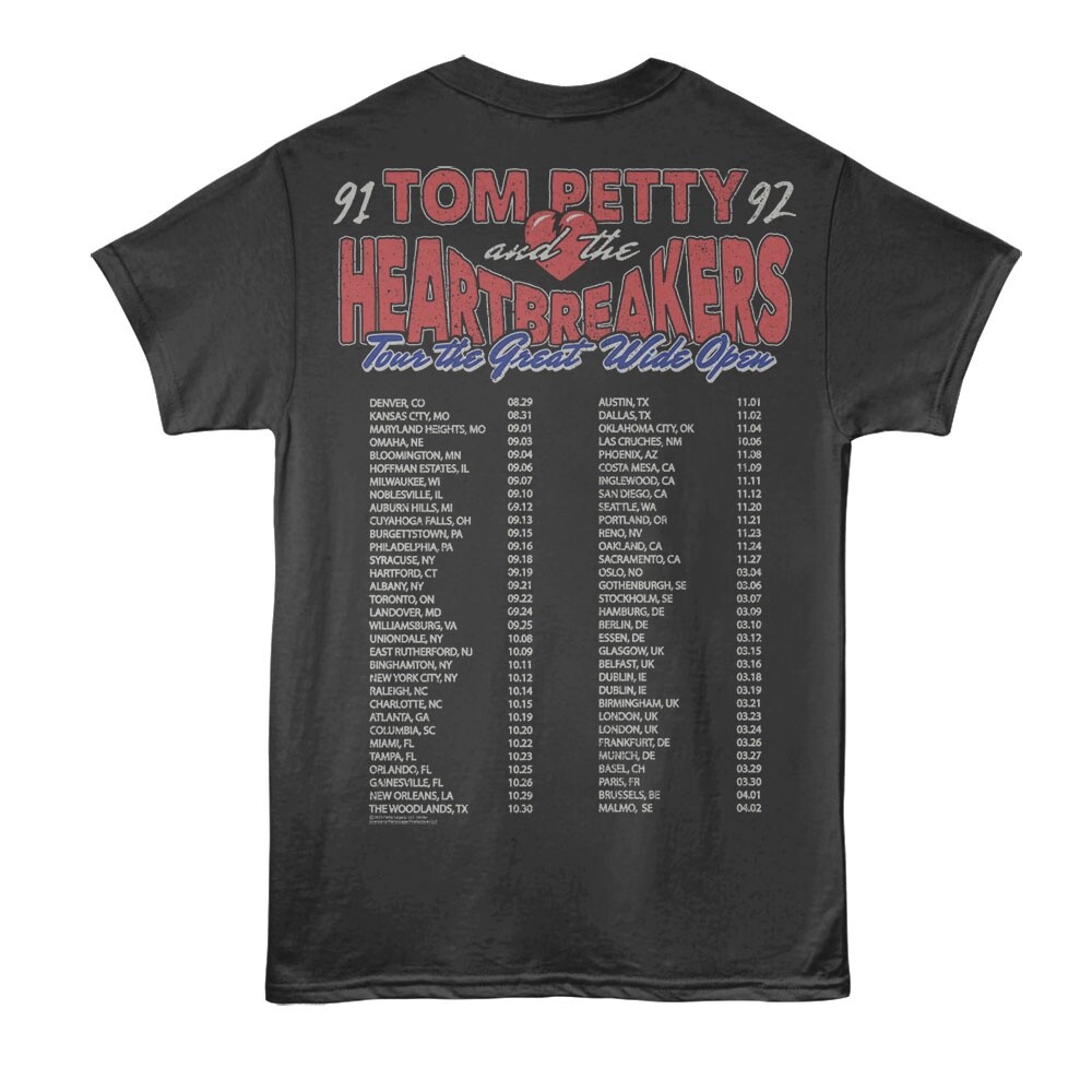 Tom Petty T Shirt Heartbreakers 91 -92 GREAT WIDE OPEN TOUR Rock Music New F&B