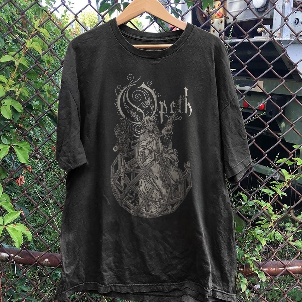 HOT! Opeth Gothic Artwork Unisex Black Cotton T-Shirt Size S-5XL