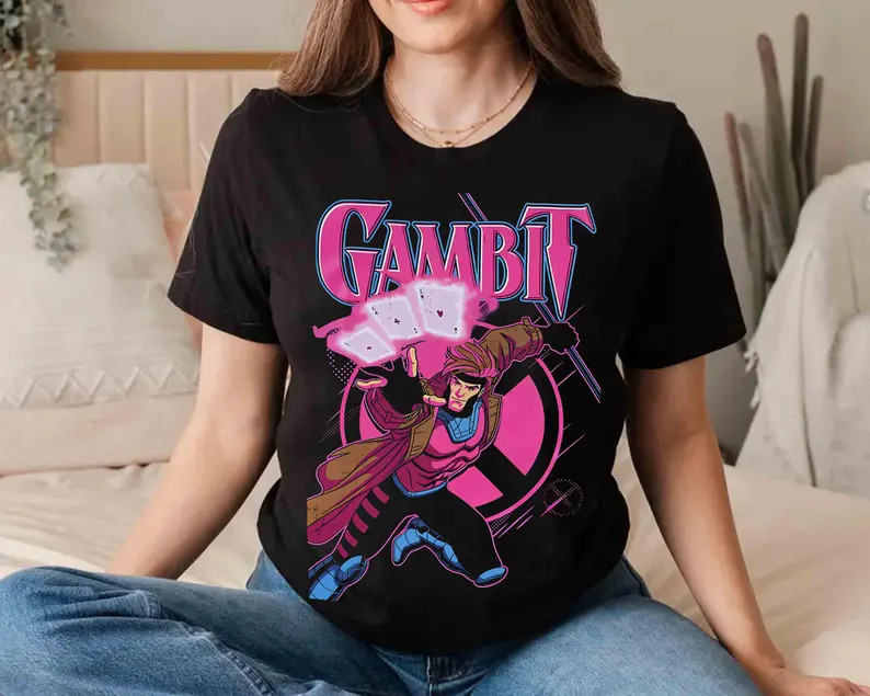Marvel X-Men Gambit Portrait Deadpool & Wolverine T-shirt