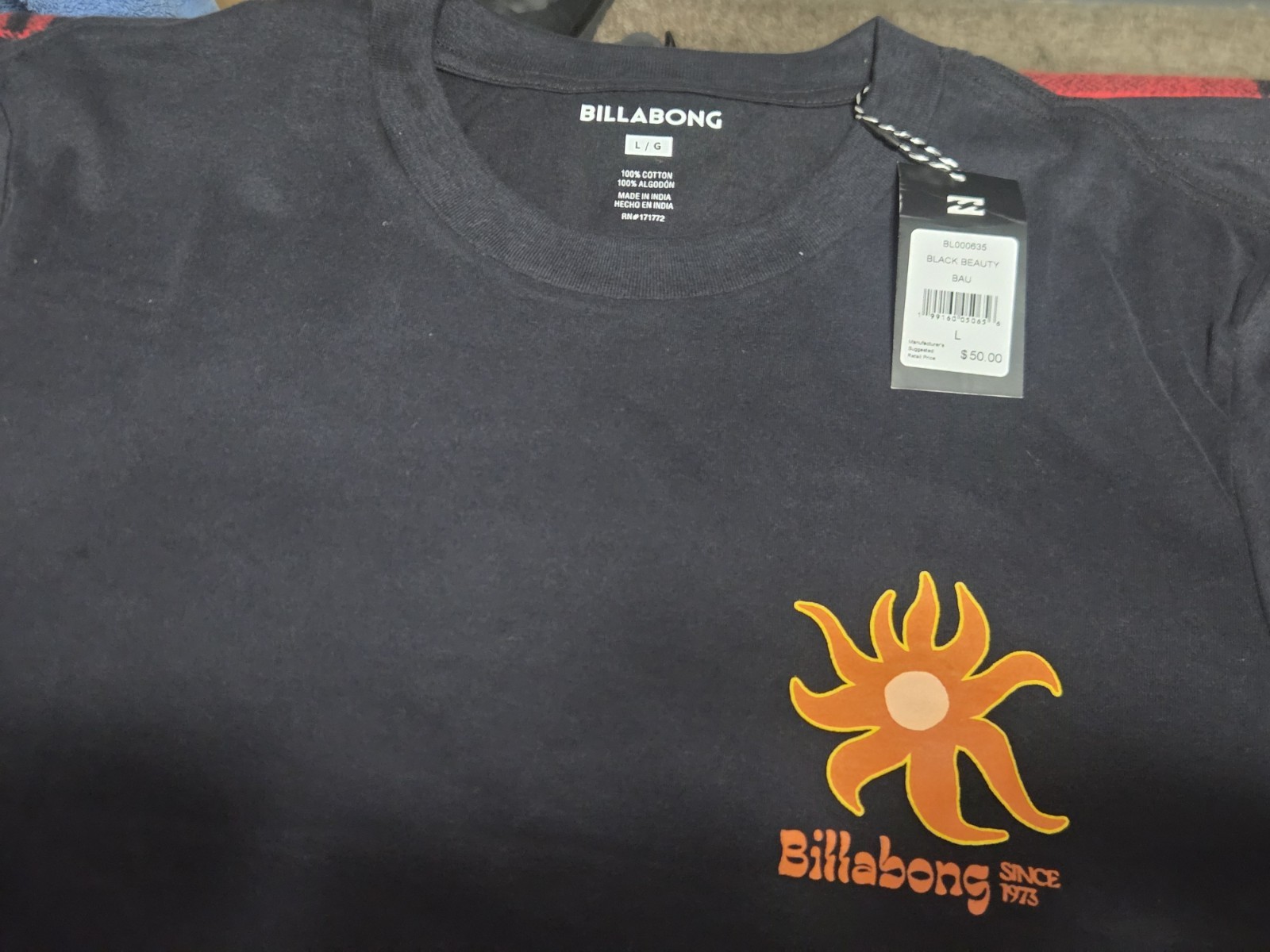NWT Billabong Men’s Large Blk Graphic T-Shirt