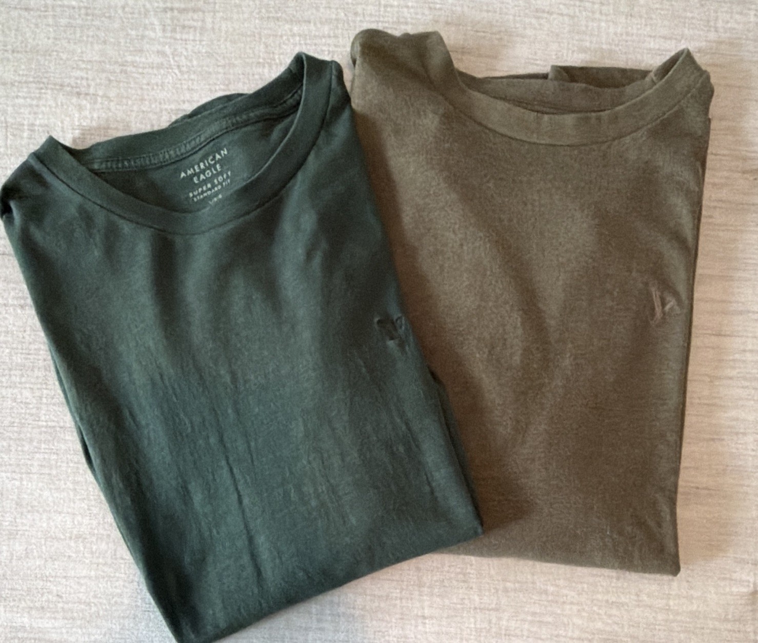 American Eagle Super Soft Men’s Standard Fit Logo Crew Neck Tee Lot 2 Size L