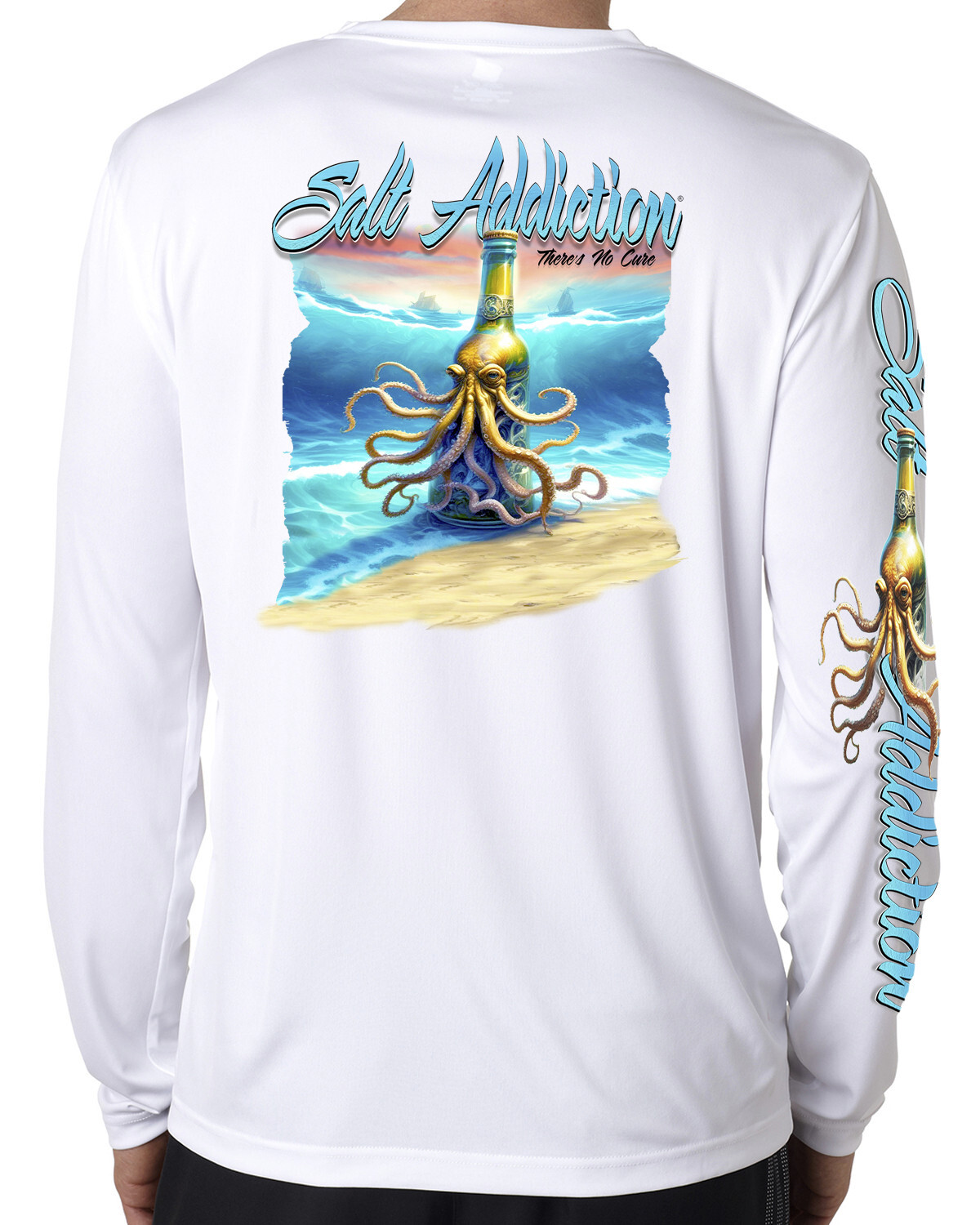 Salt Addiction t shirt Saltwater microfiber fishing long sleeve 50+ uv