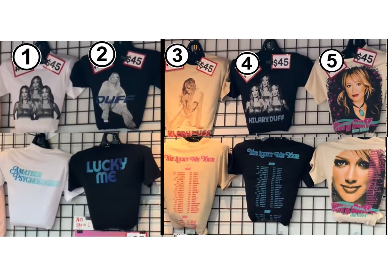Hilary Duff Lucky Me Tour Reprint T-Shirt, Vintage Graphic Concert Tee