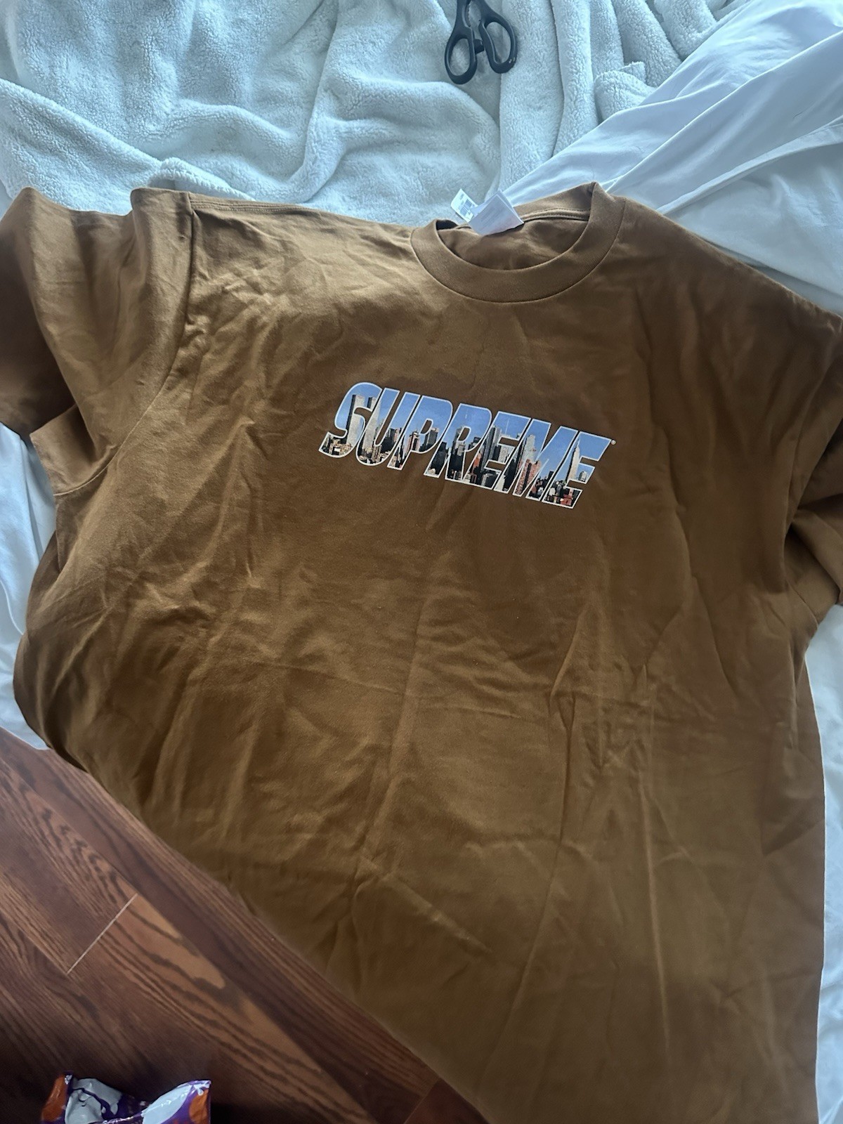 Supreme Gotham Tee Brown Graphic Logo T-Shirt Size XXL