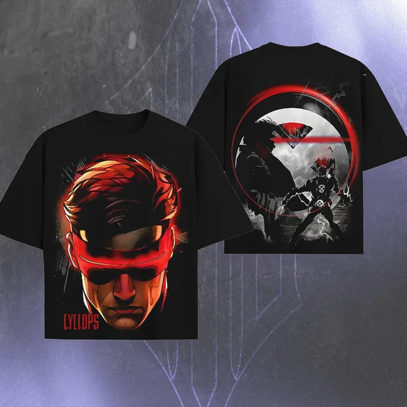 Cyclops Vintage Graphic T-Shirt Scott Summers Mutant Leader Tee