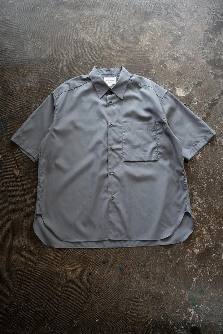 STILL BY HAND 200 Double High-Density Short Sleeve Shirt 46 Slate Gray