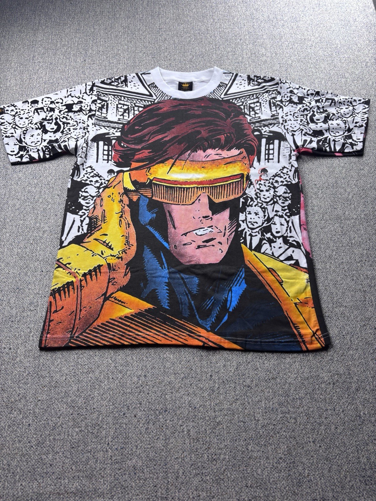 Marvel Gambit T Shirt Mens White AOP Comic Crown