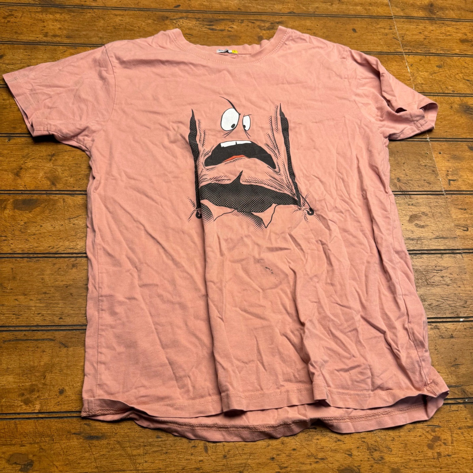 Mens T Shirt Patrick Star lookalike Graphic Print Cotton Blend Size L