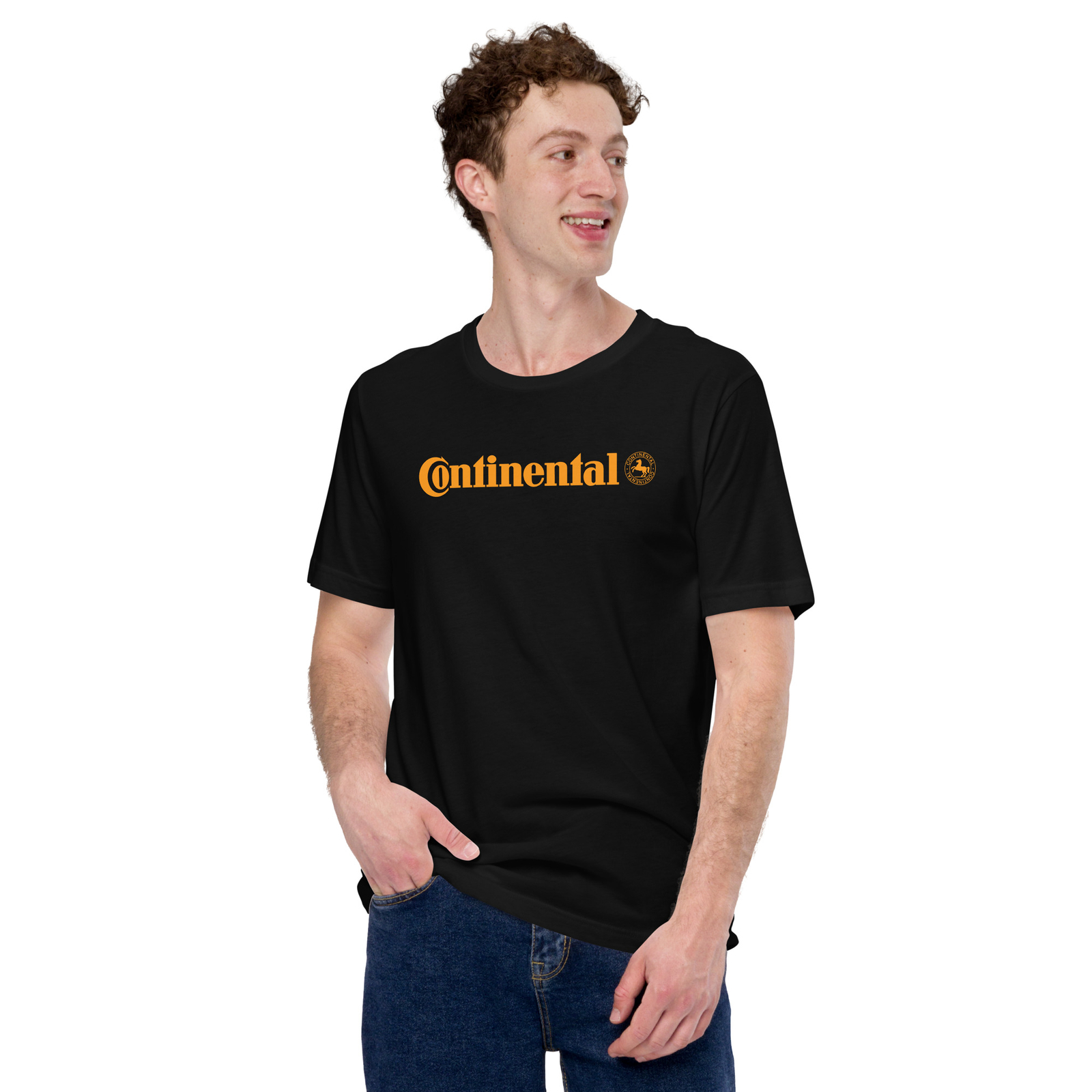 CONTINENTAL TIRE Unisex t-shirt Black & Navy Size S-5XL