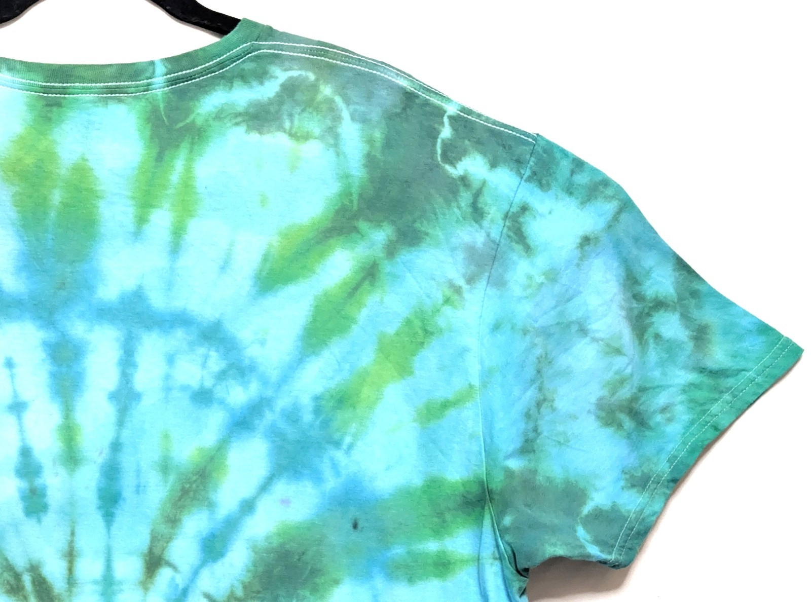 Handmade Tie Dye Tee Shirt Unisex XXL 24×29.5 Spiral Ice Dyed Colorful