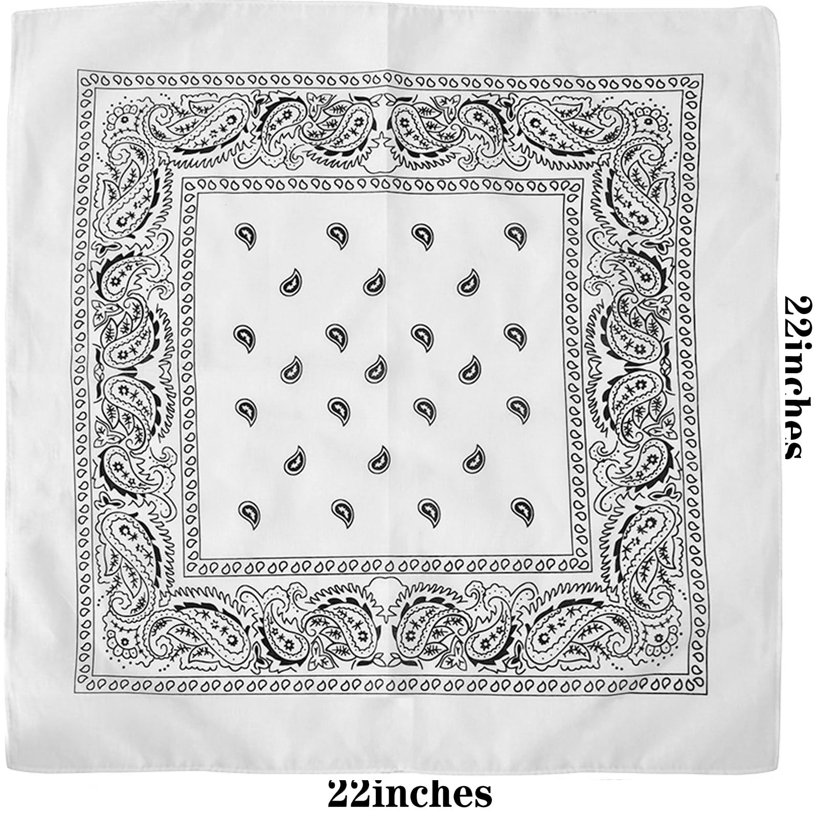 30PCS Bandanas Unisex Paisley Bandanas Bulk MultiPurpose Headband Cowbo…