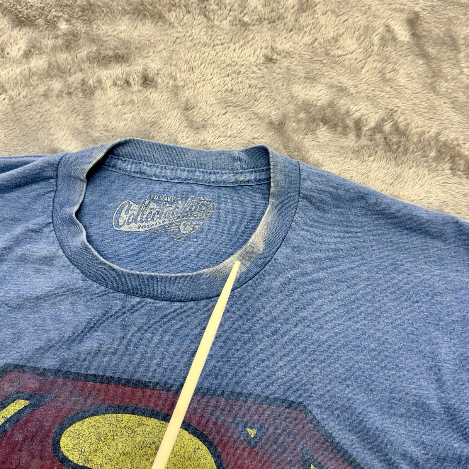 Vintage Old Navy Collectabilitees Mens M Superman Logo Blue Short Sleeve Tee