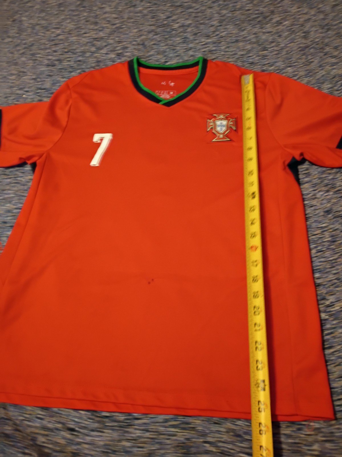 Ronaldo #7 Red Soccer Jersey -Med