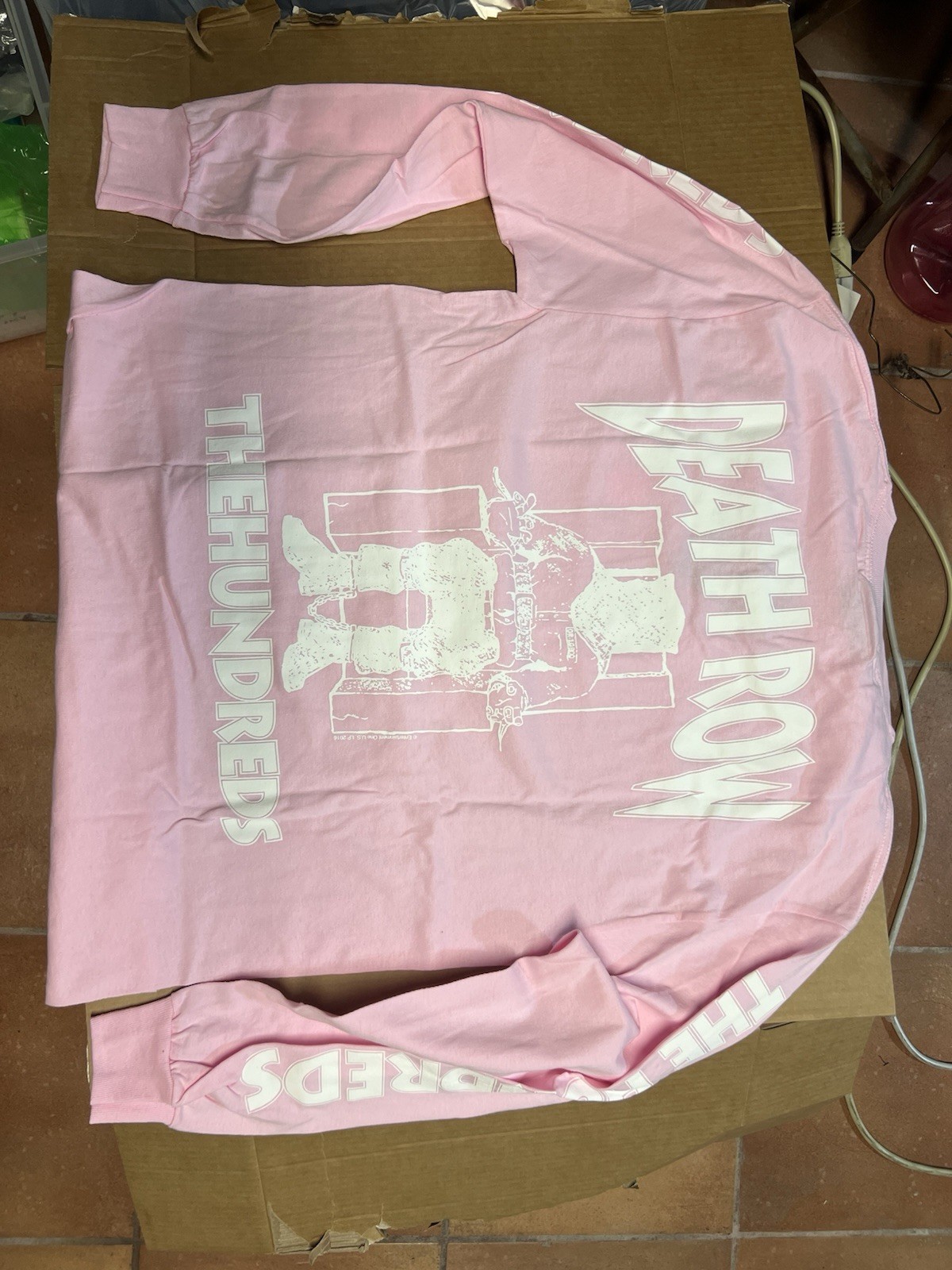 The Hundreds Death Row pink Long Sleeve T Shirt medium BRAND NEW