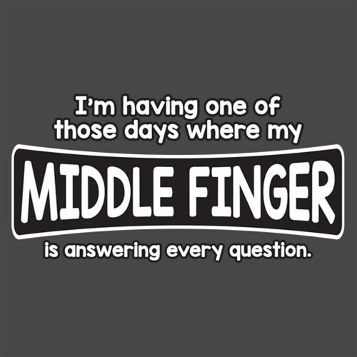I’m Having One Of Those Days Sarcastic Humor Graphic Novelty Funny T Shirt