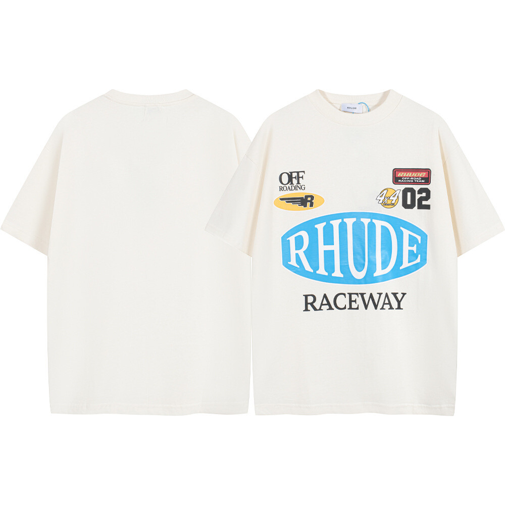 🎁🎁33Style Men Women RHUDE High Quality Cotton Short Sleeve Polo T-Shirt S-2XL