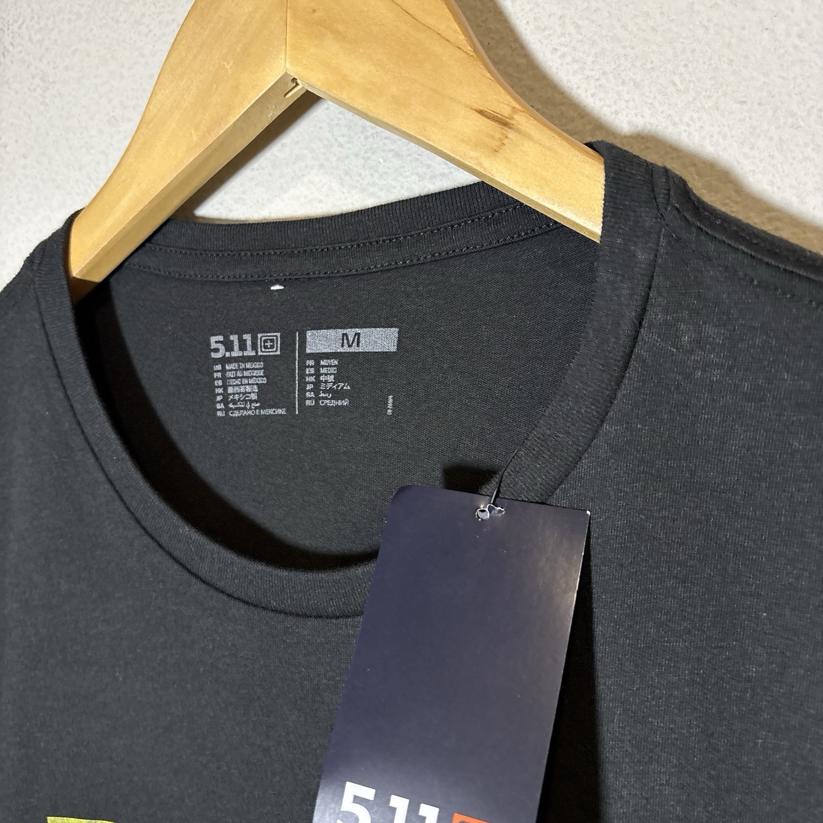 NEW 5.11 TACTICAL All Bark All Bite T-Shirt 100% Cotton 019 Black Size M