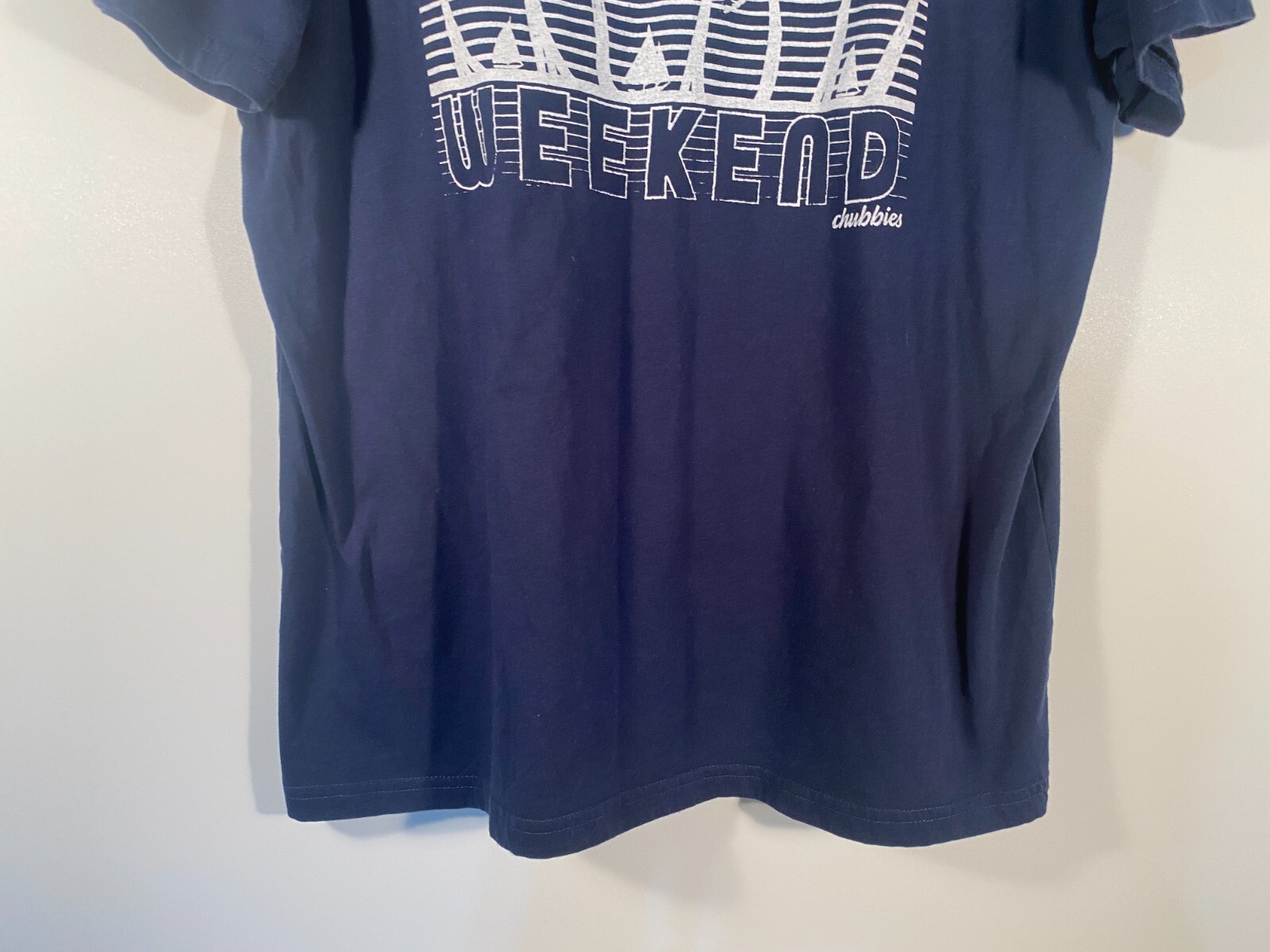 Chubbies “Welcome to the Weekend” Navy Short Sleeve T Shirt Men Size XL