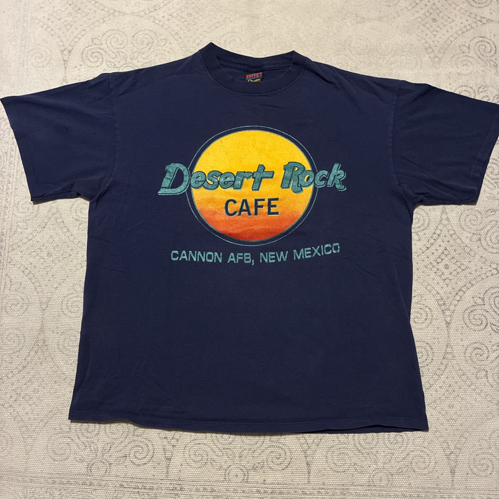 Desert Hard Rock Cafe Cannon AFB New Mexico T-Shirt Size XL Navy Graphic Vintage