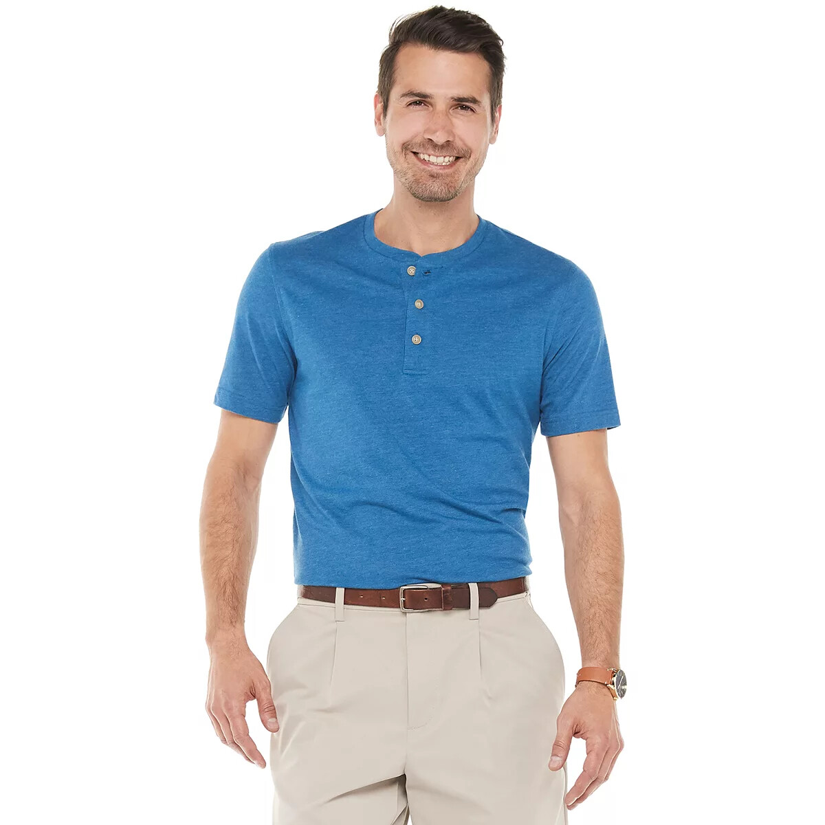 Men’s Croft & Barrow® Classic-Fit Extra Soft Easy-Care Henley Slim Fit S, XXL
