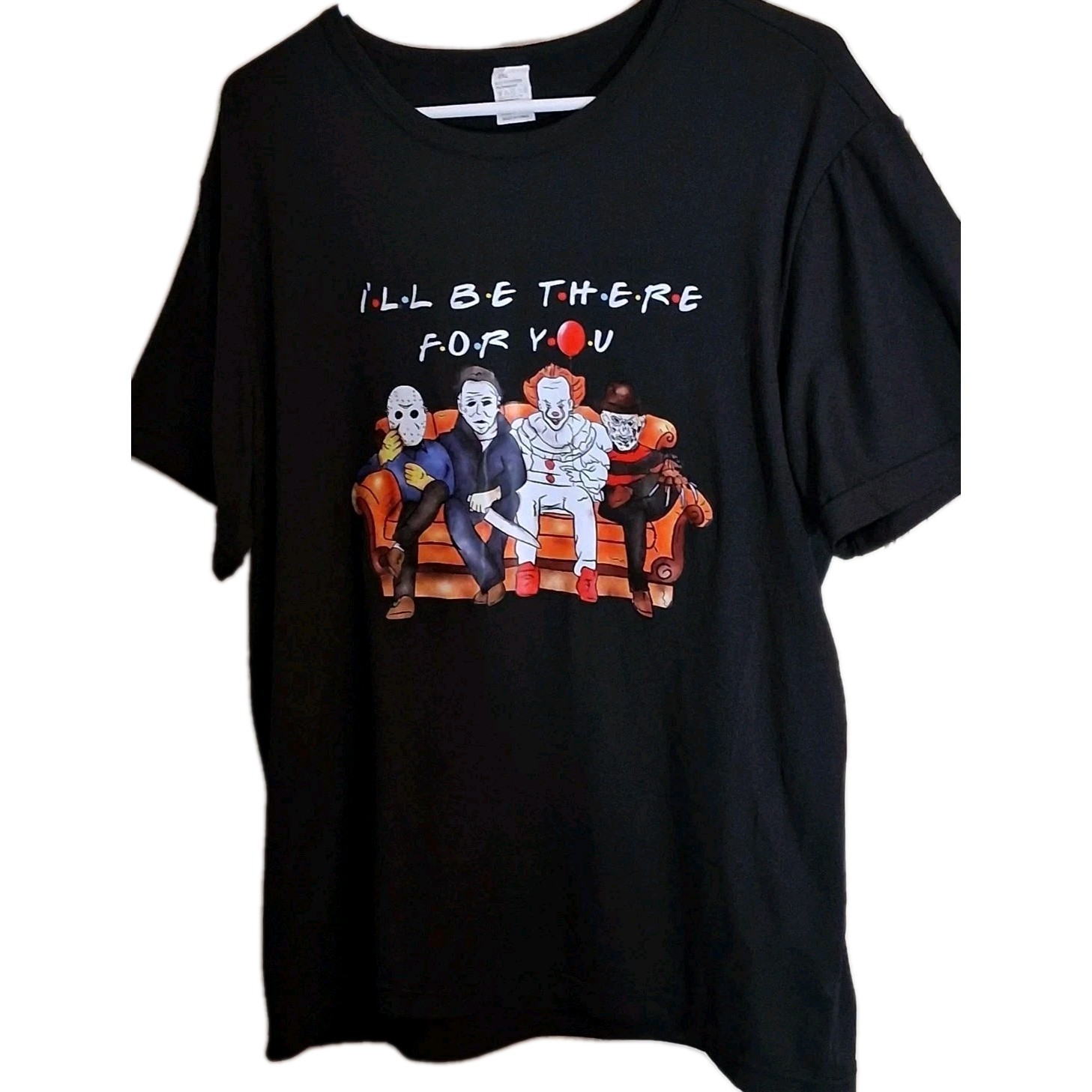 Graphic Halloween Horror T-Shirt I’ll Be There For You Krueger Friday Size 2XL