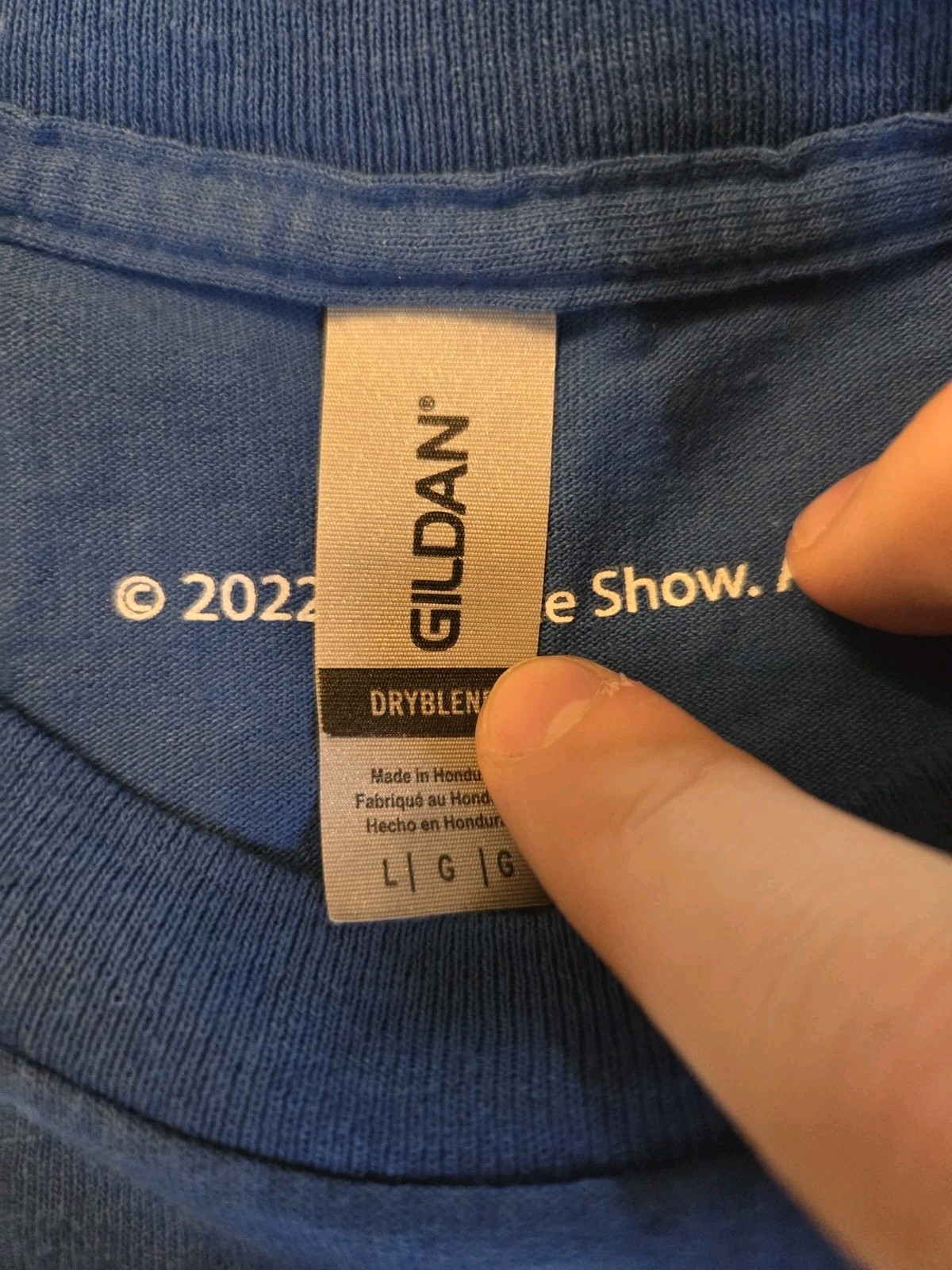 The Late Show With Stephen Colbert Is Potato Blue Short Sleeve T Shirt Size L
